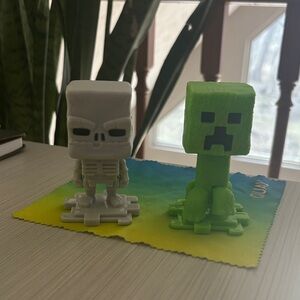 Skeleton and Creeper Figurines